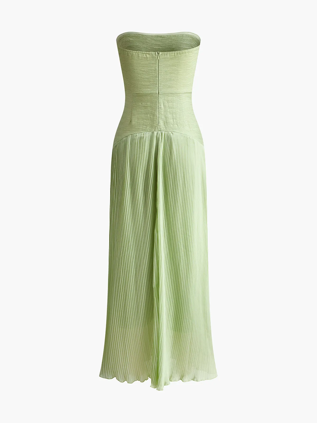 Pleated Zipper Plisse Tube Dress sold by COMMENSE product image thumbnail 2