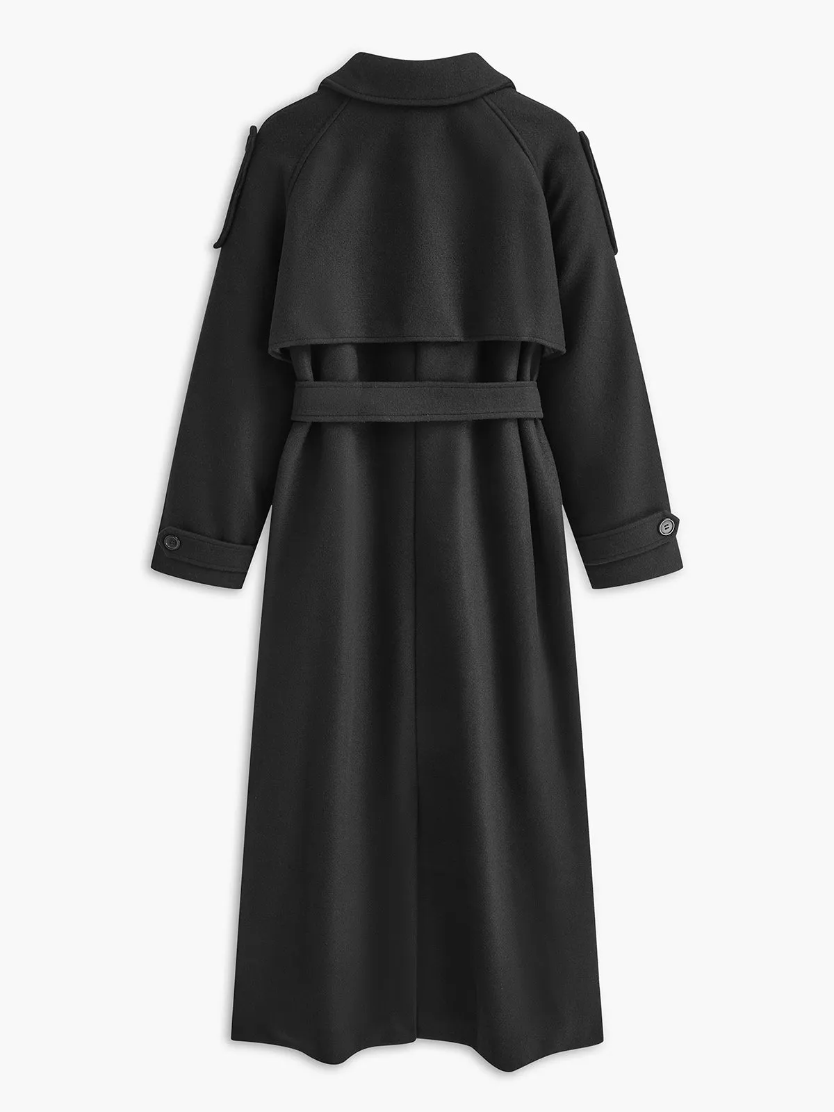Versatile Plain Belted Long Coat sold by COMMENSE product image thumbnail 2