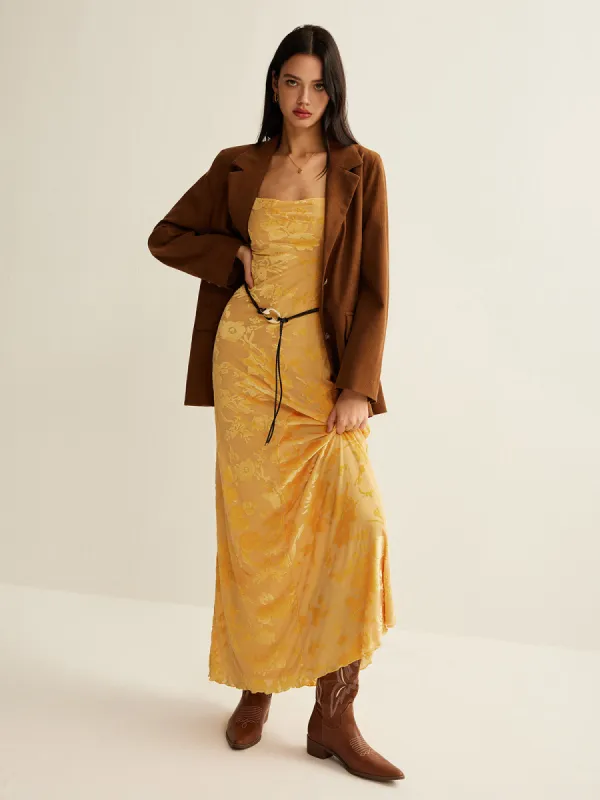 Cowl Neck Velvet Cami Dress sold by COMMENSE