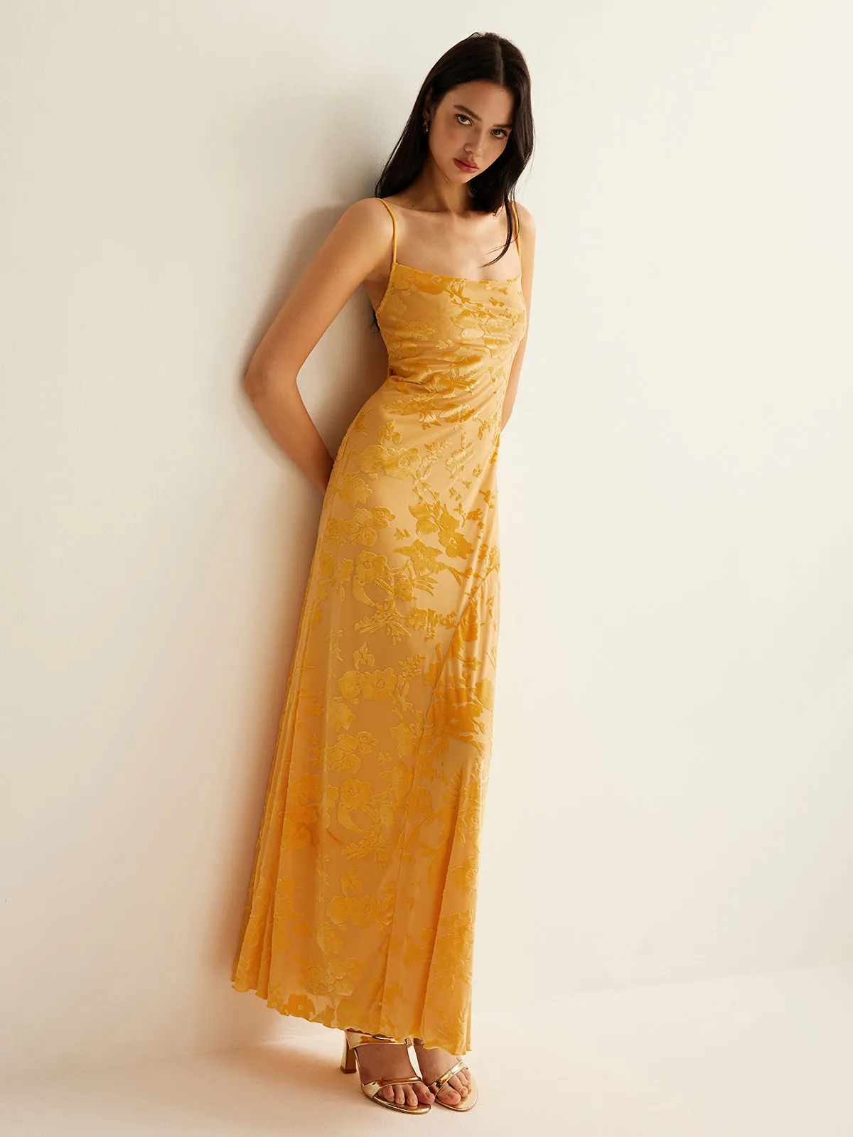 Cowl Neck Velvet Cami Dress sold by COMMENSE product image thumbnail 2