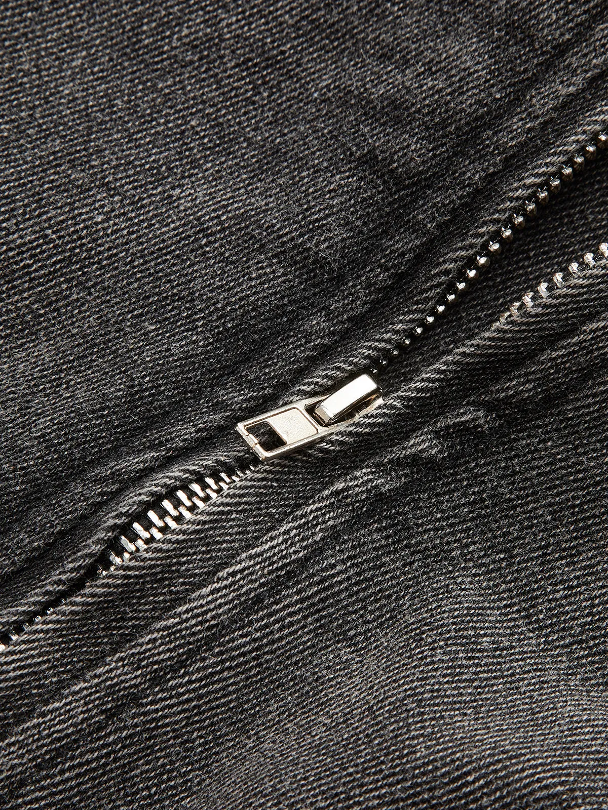 Vintage Zipper Crop Denim Jacket sold by COMMENSE product image thumbnail 3