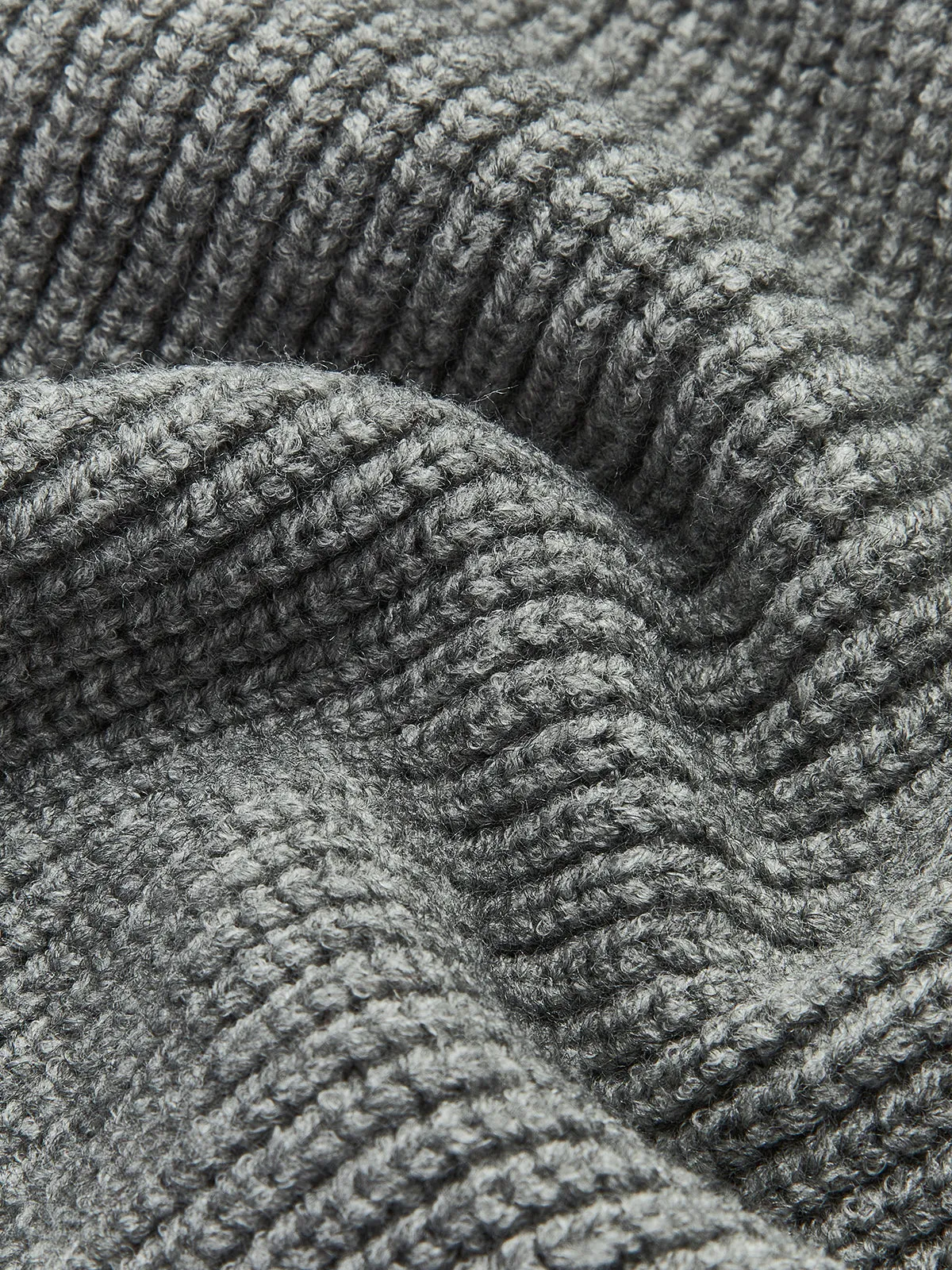 Denim Panel Ribbed Lapel Sweater sold by COMMENSE product image thumbnail 3