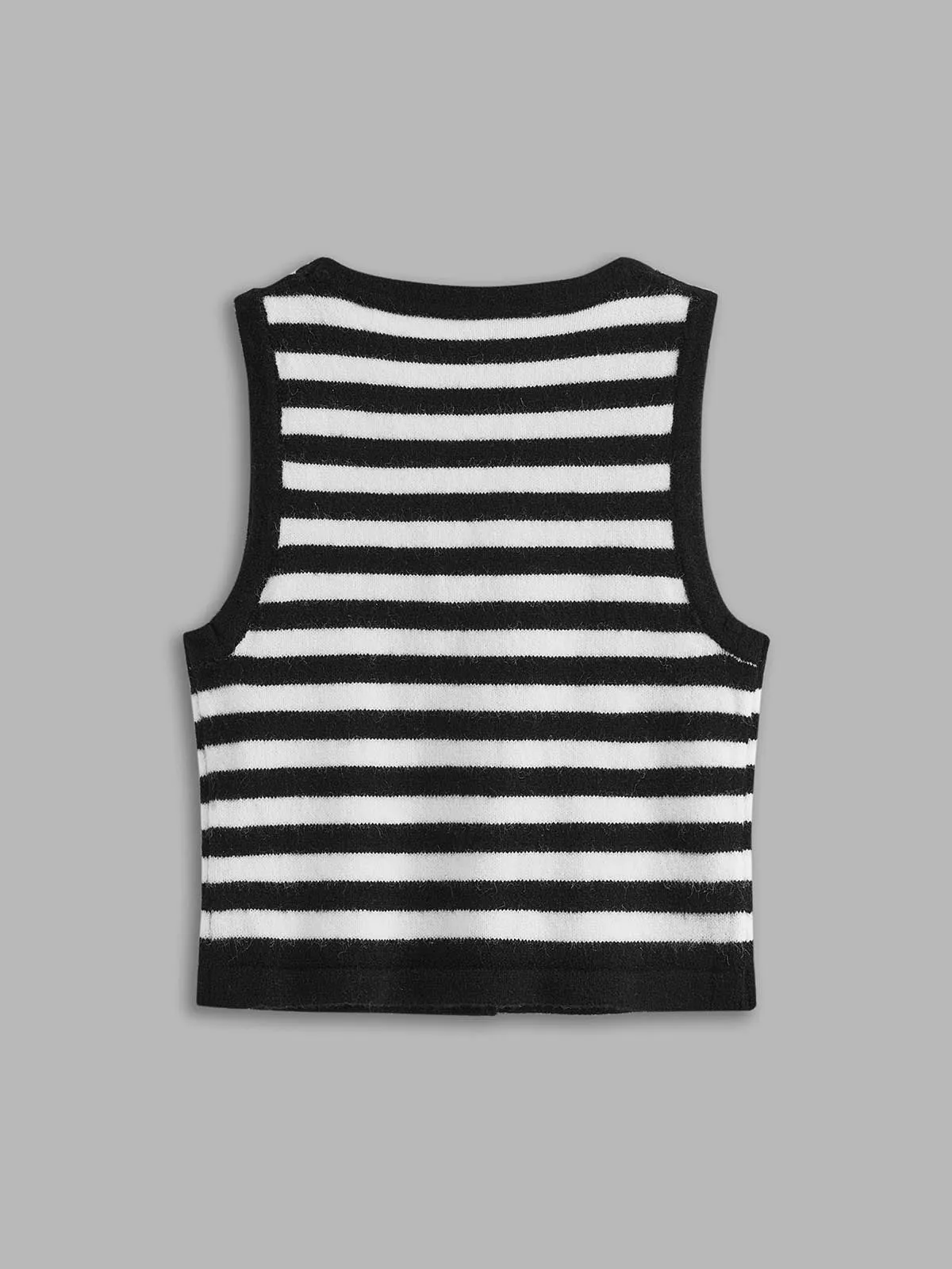 V-Neck Striped Sweater Vest sold by COMMENSE product image thumbnail 2