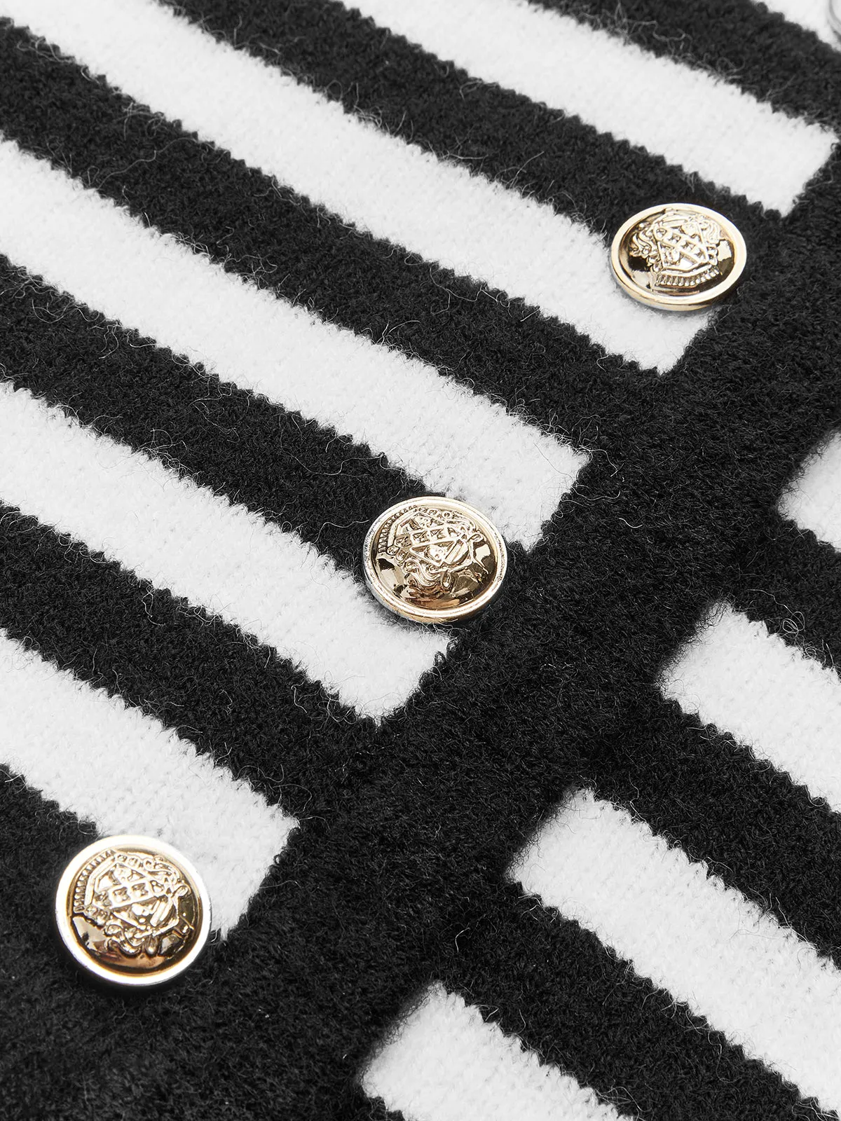 V-Neck Striped Sweater Vest sold by COMMENSE product image thumbnail 3