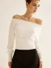 Straight Shoulder Cinched Sweatshirt sold by COMMENSE
