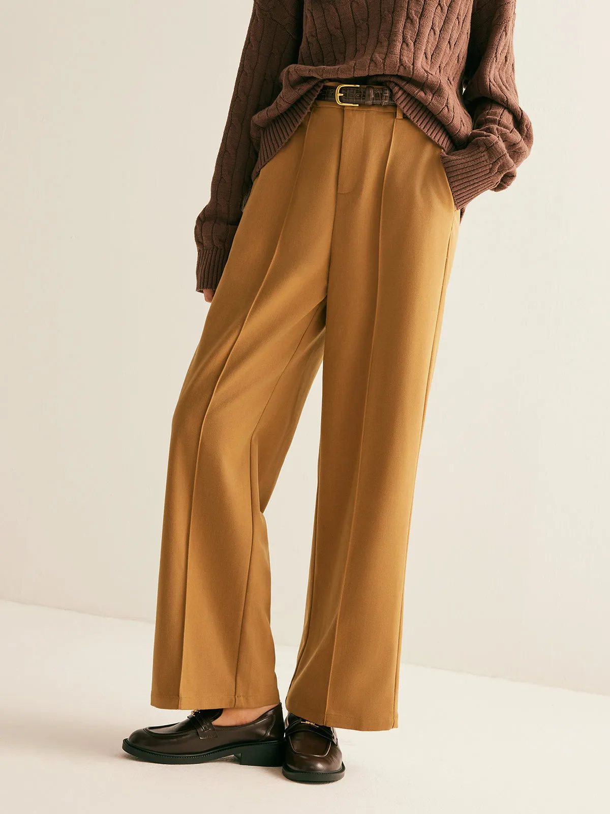 Piping Straight Pants Without Belt sold by COMMENSE product image thumbnail 3