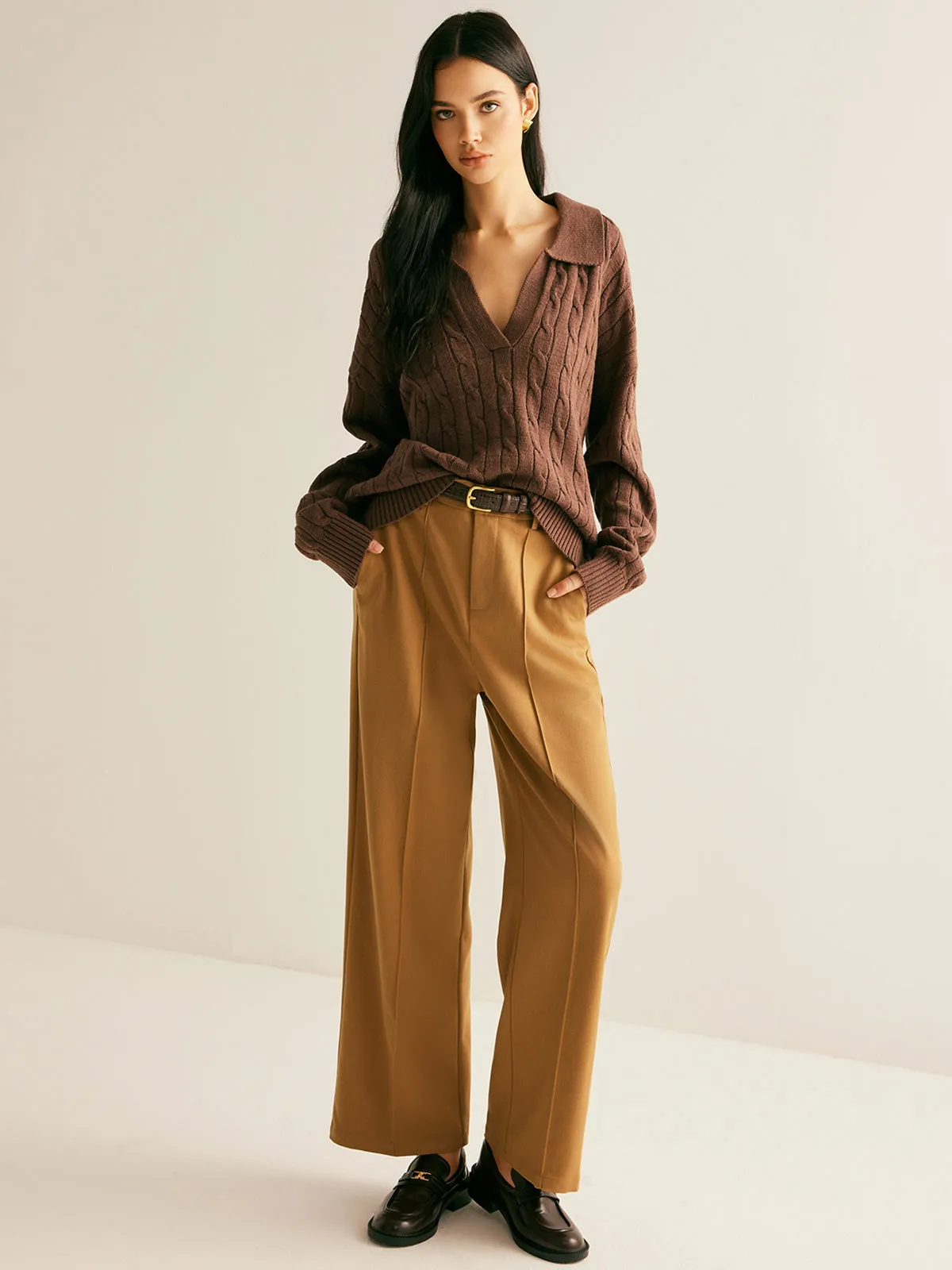 Piping Straight Pants Without Belt sold by COMMENSE product image thumbnail 4