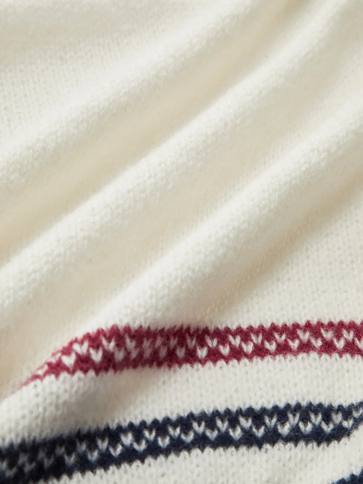 Contrast Pattern Zipper Short Cardigan sold by COMMENSE product image thumbnail 4