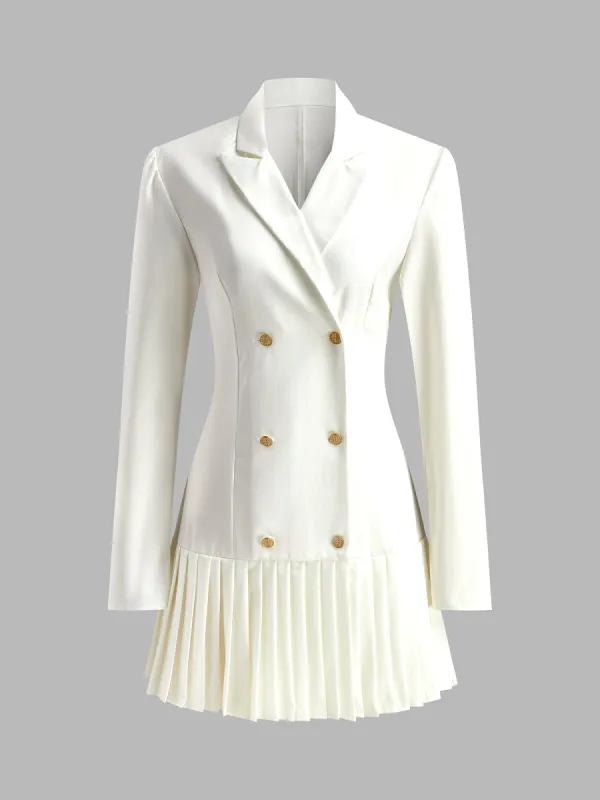 Elegant Suit Panel Pleated Short Dress sold by COMMENSE