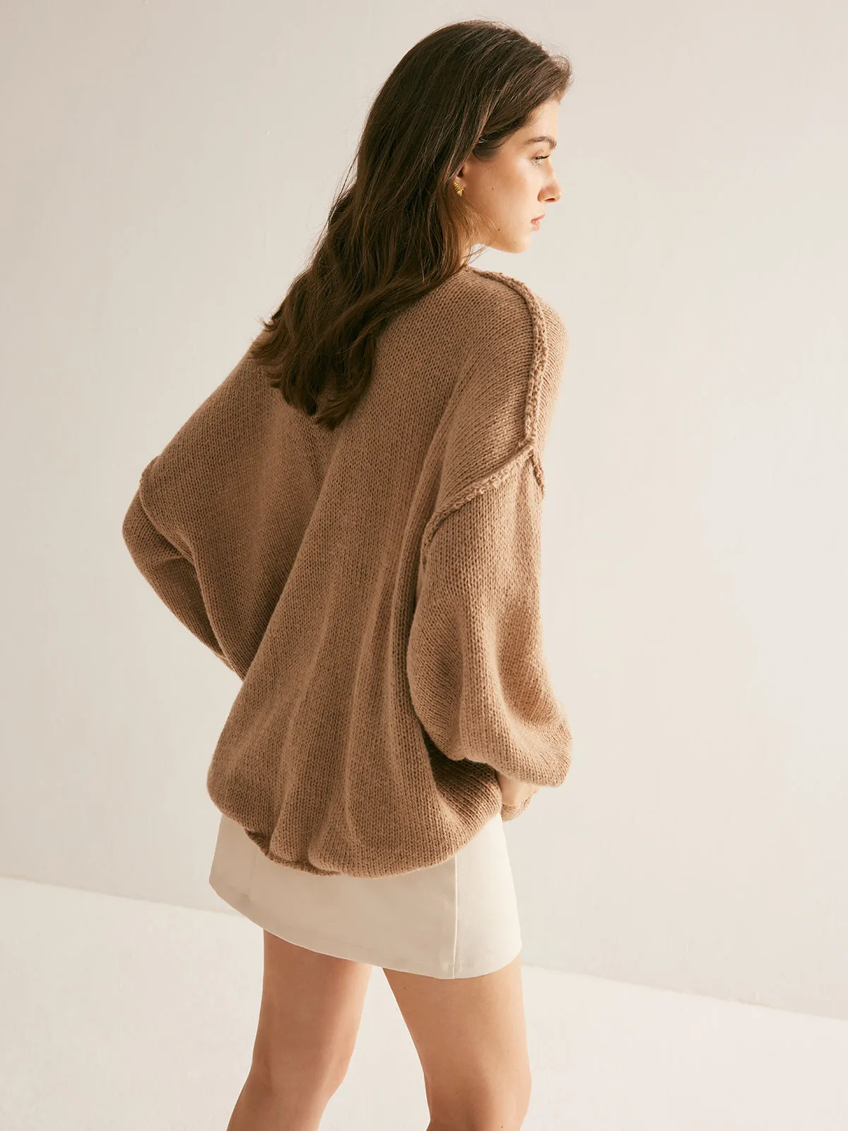 Button Loose Soft Cardigan sold by COMMENSE product image thumbnail 5
