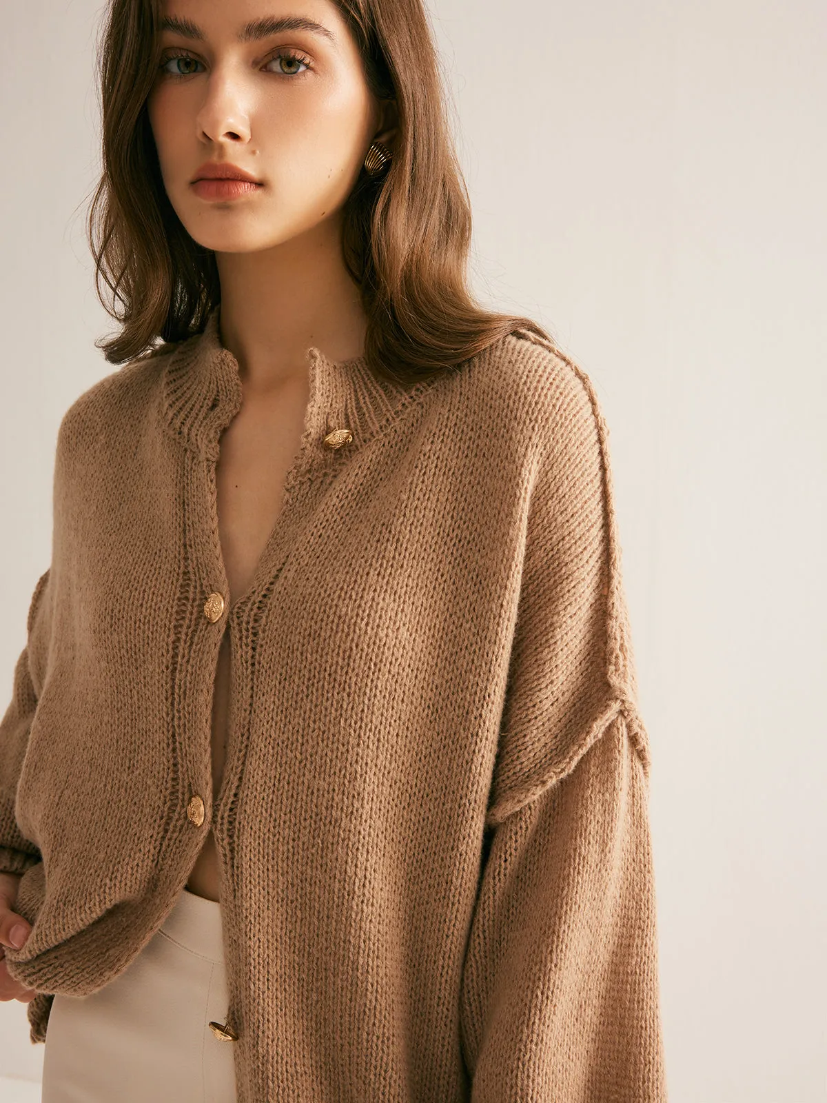 Button Loose Soft Cardigan sold by COMMENSE product image thumbnail 2