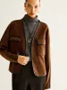 Leisure Contrast Trim Tweed Coat sold by COMMENSE
