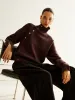 Turtleneck Asymmetrical Button Sweater sold by COMMENSE