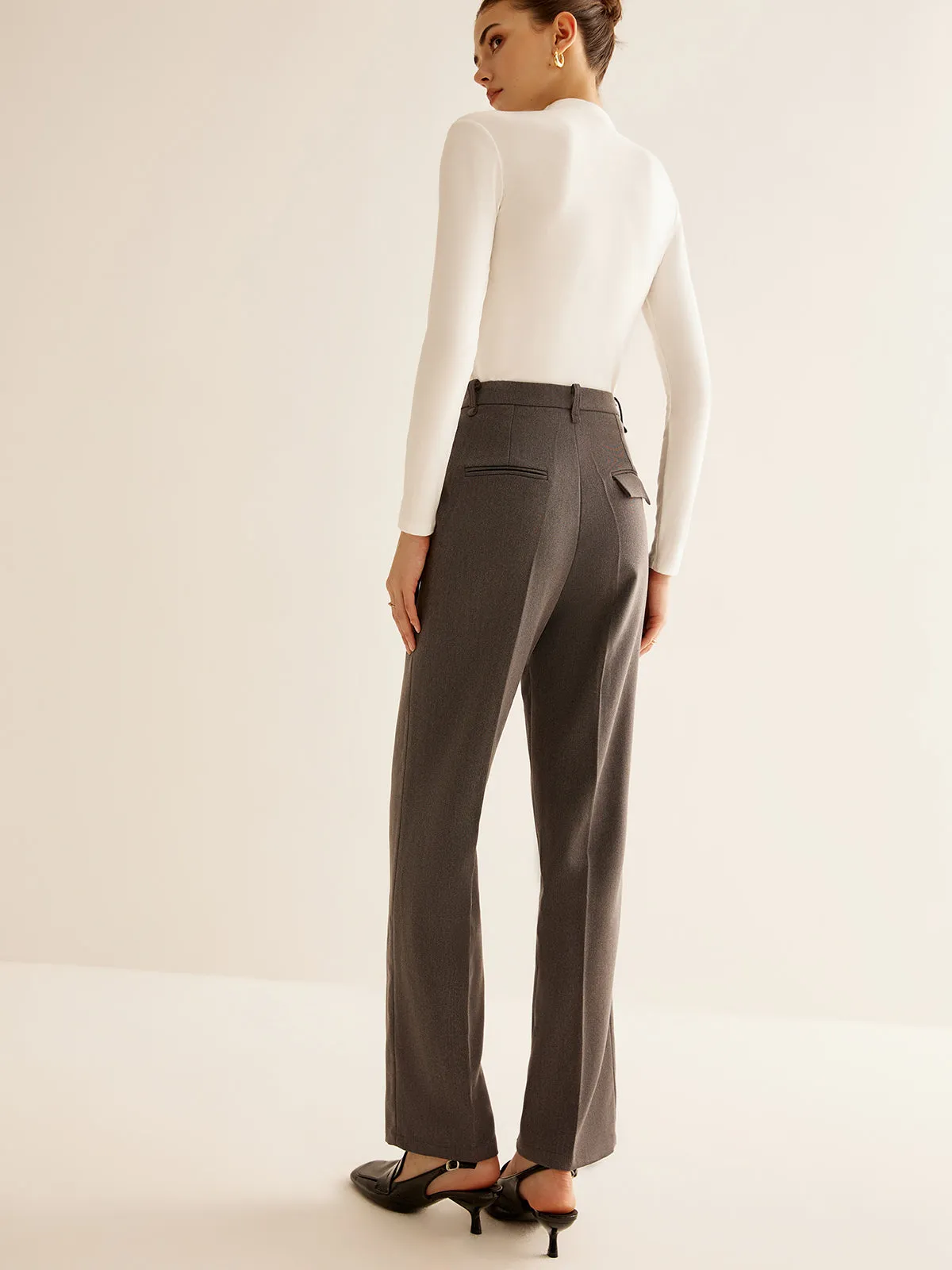 Utility High-Waist Suit Pants sold by COMMENSE product image thumbnail 5