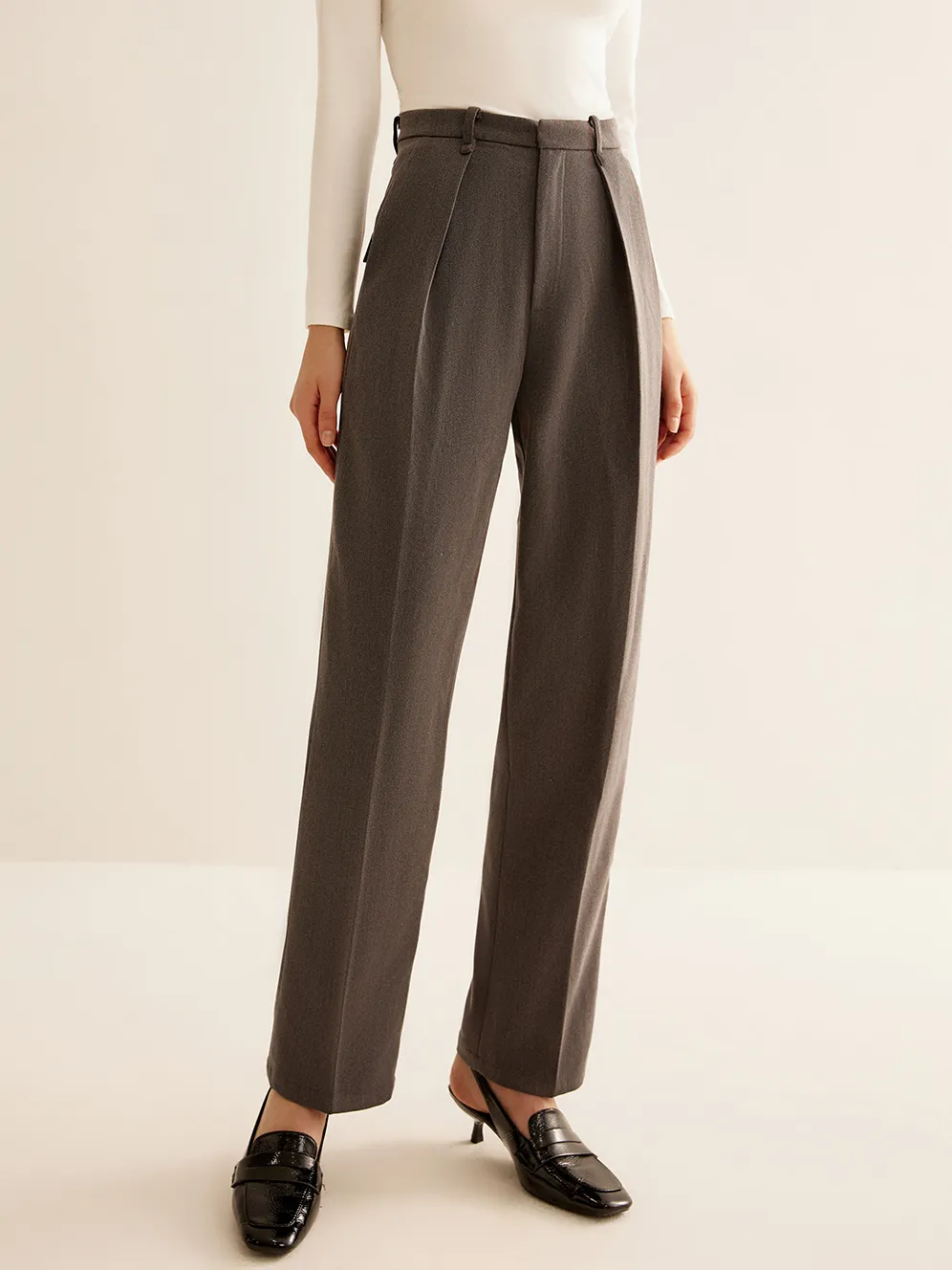 Utility High-Waist Suit Pants sold by COMMENSE