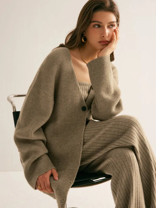 Ribbed Loose Knit Outerwear sold by COMMENSE