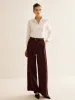 Pleated Wide Leg Pants Without Belt sold by COMMENSE