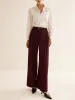 Pleated Wide Leg Pants Without Belt sold by COMMENSE