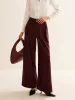 Pleated Wide Leg Pants Without Belt sold by COMMENSE