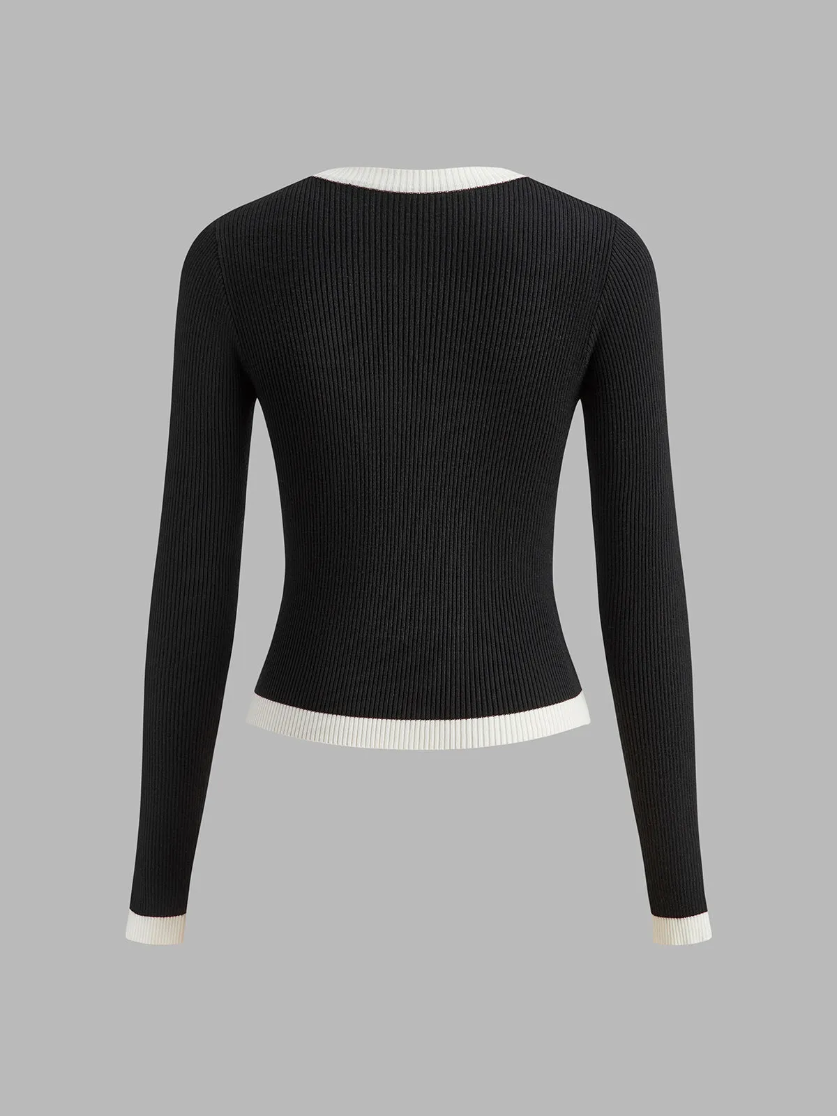 Ribbed Criss Cross Skinny Sweater sold by COMMENSE product image thumbnail 4