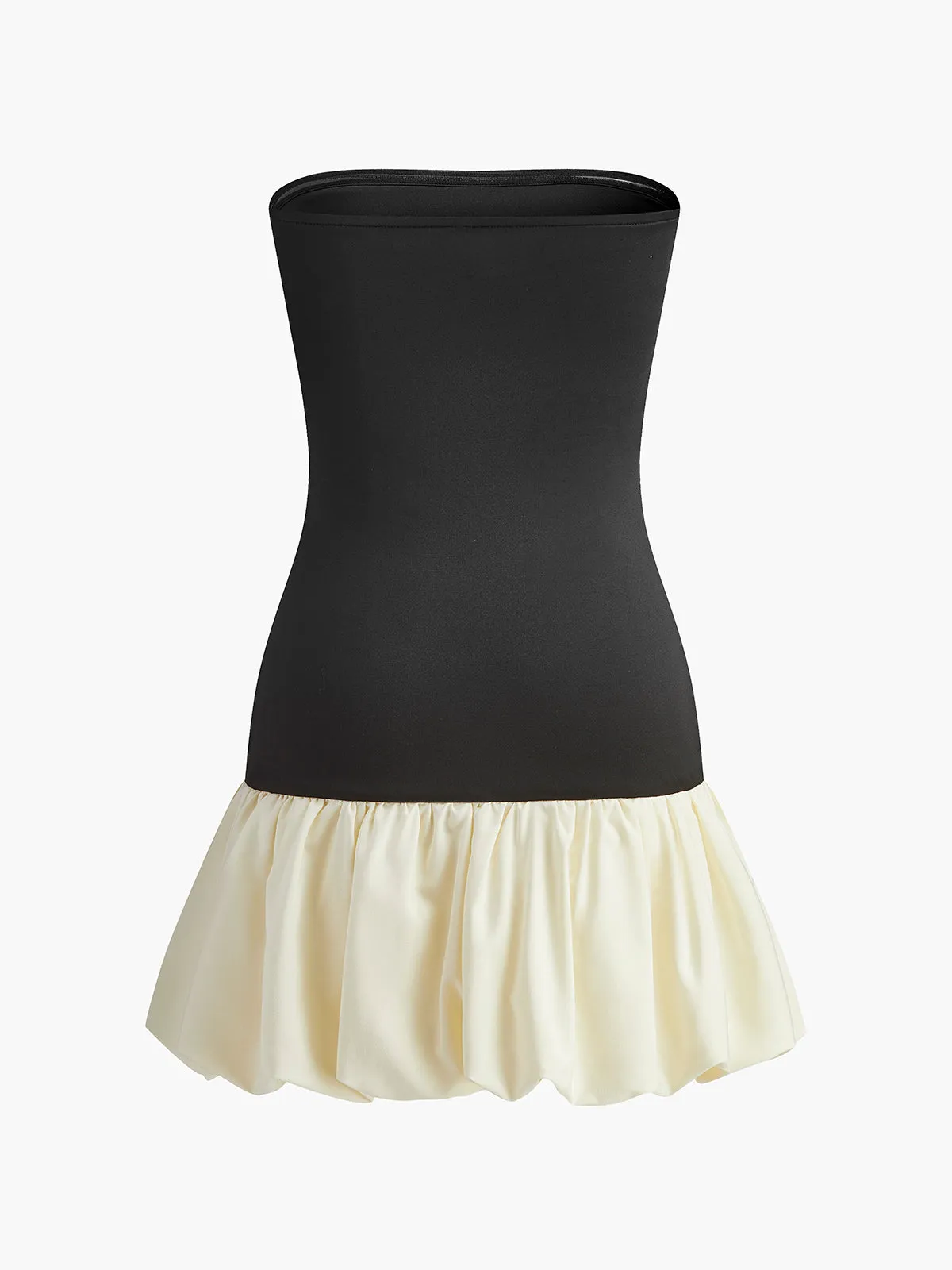Two Tone Bud Waist Tube Dress sold by COMMENSE product image thumbnail 2
