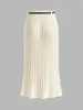 Pleated Sweater Skirt With Belt sold by COMMENSE
