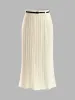 Pleated Sweater Skirt With Belt sold by COMMENSE