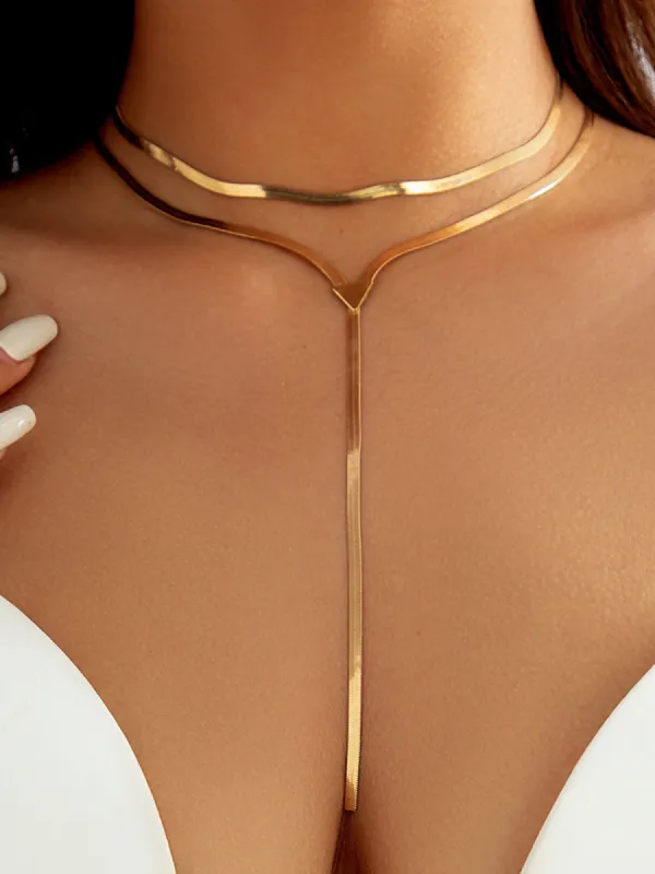 Double-Layer Snake Tassel Necklace sold by COMMENSE