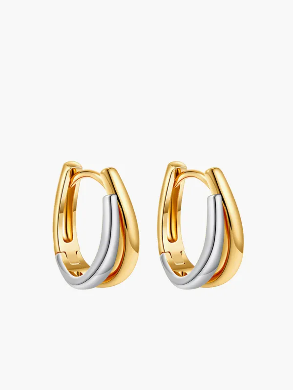 U-Shape Tunnel Hoop Earrings sold by COMMENSE