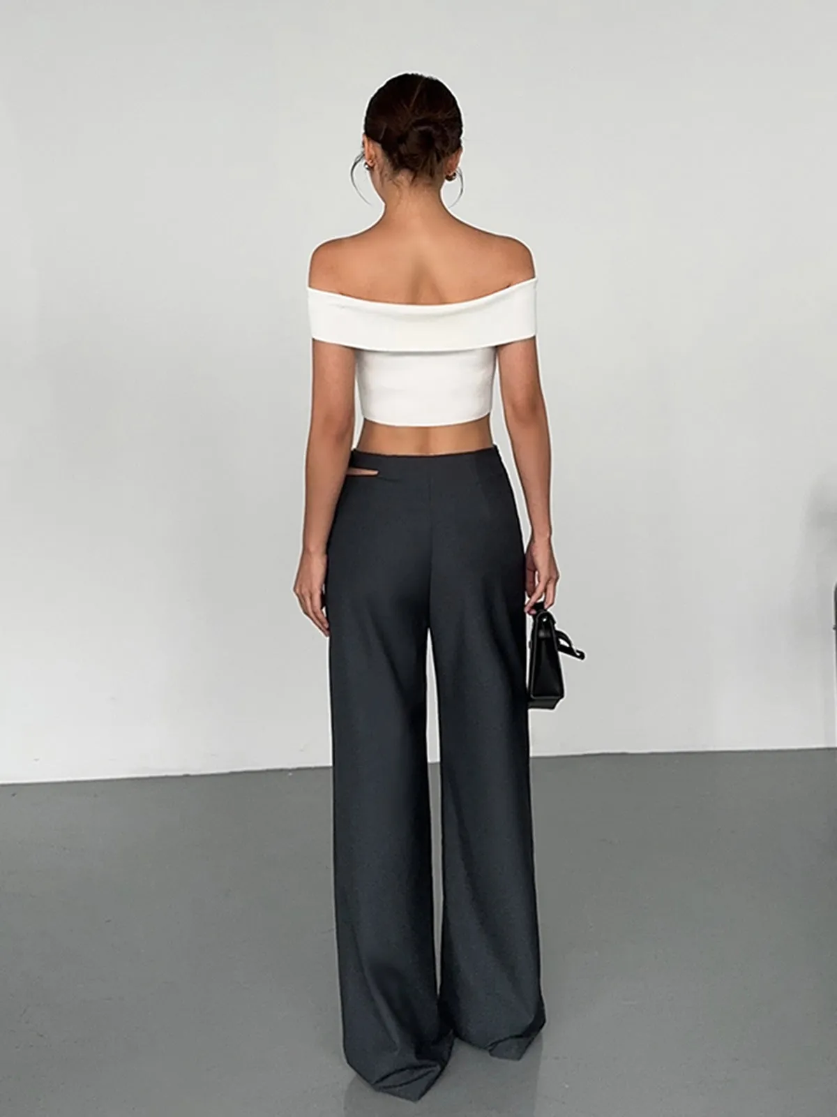 Buckle Belted Cutout Pants sold by COMMENSE product image thumbnail 4