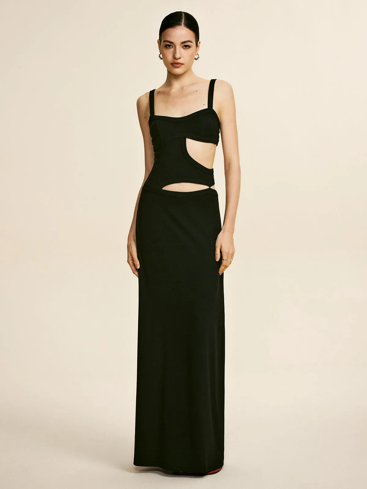 Cutout Plain Cami Long Dress sold by COMMENSE product image thumbnail 5