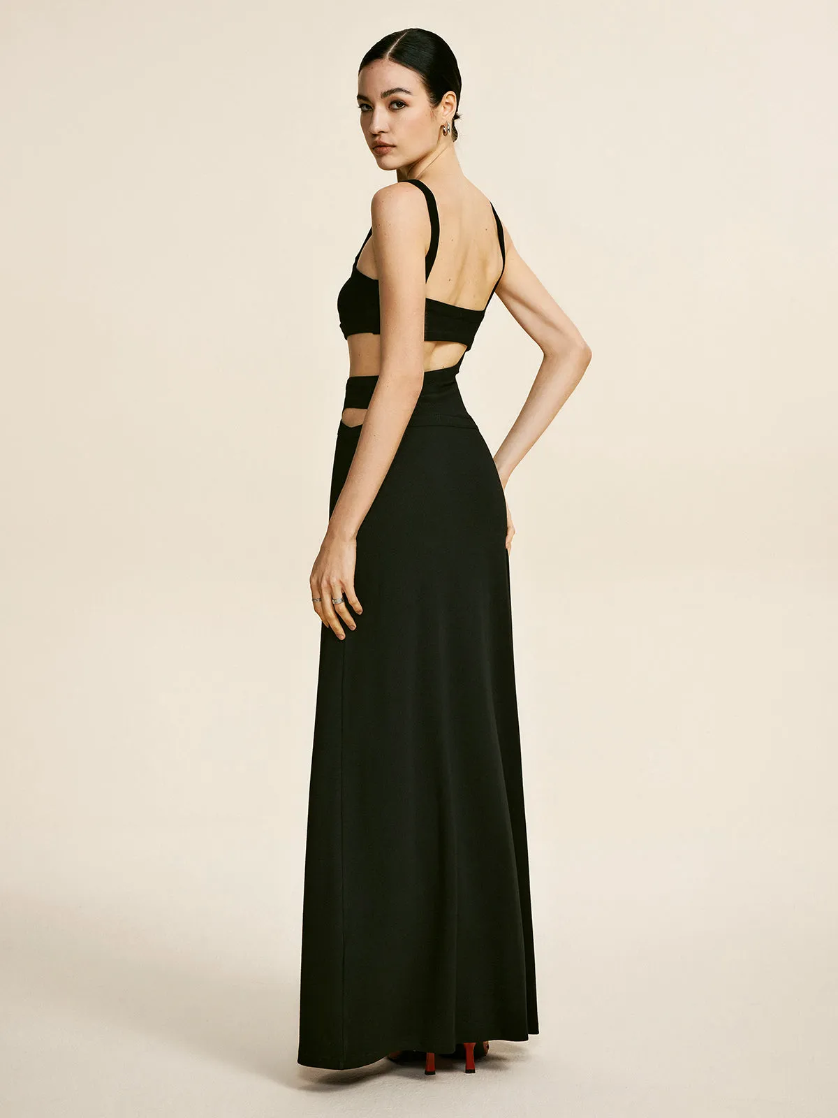 Cutout Plain Cami Long Dress sold by COMMENSE product image thumbnail 2