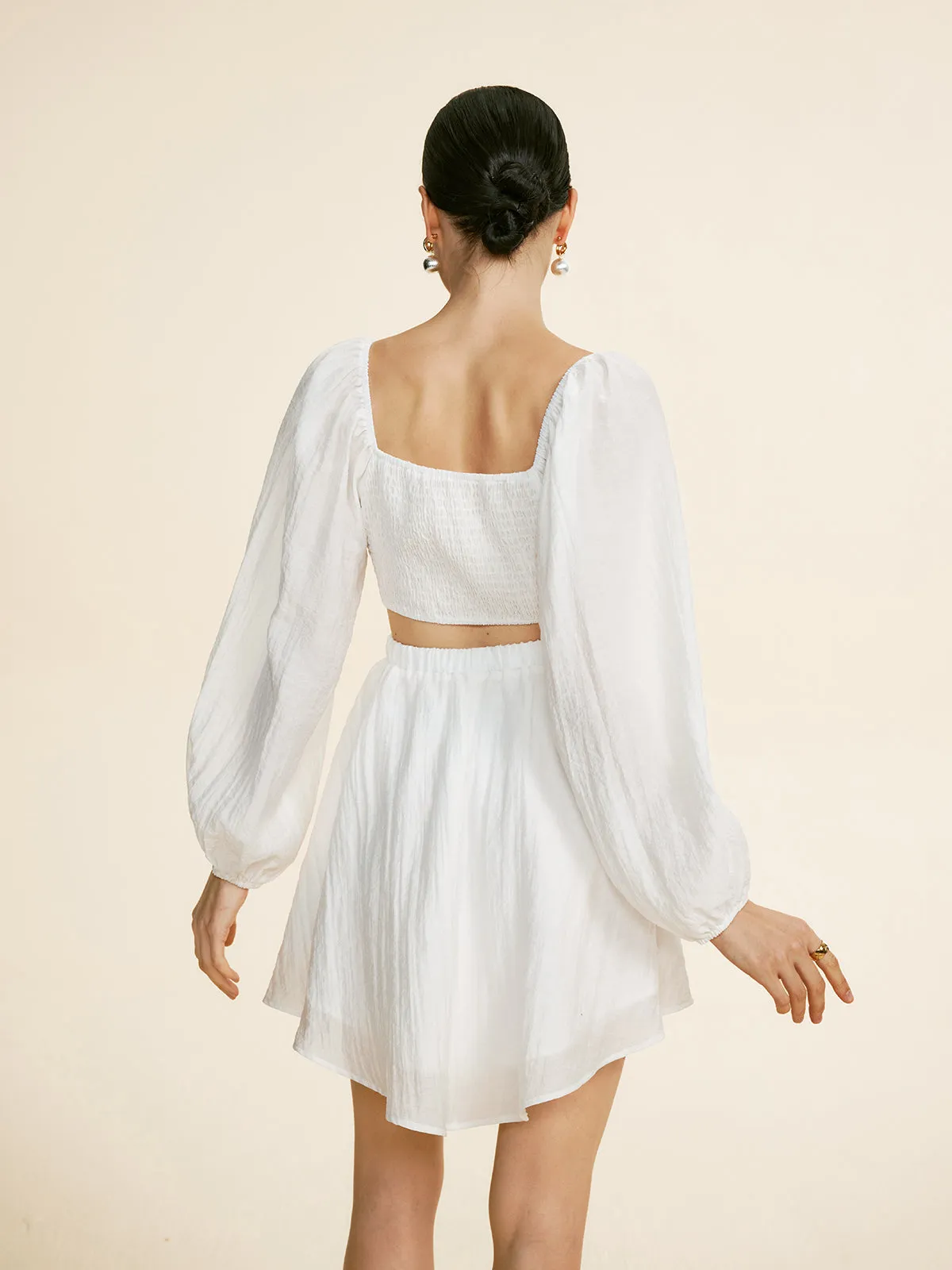 Shirred Cutout Cozy Short Dress sold by COMMENSE product image thumbnail 2