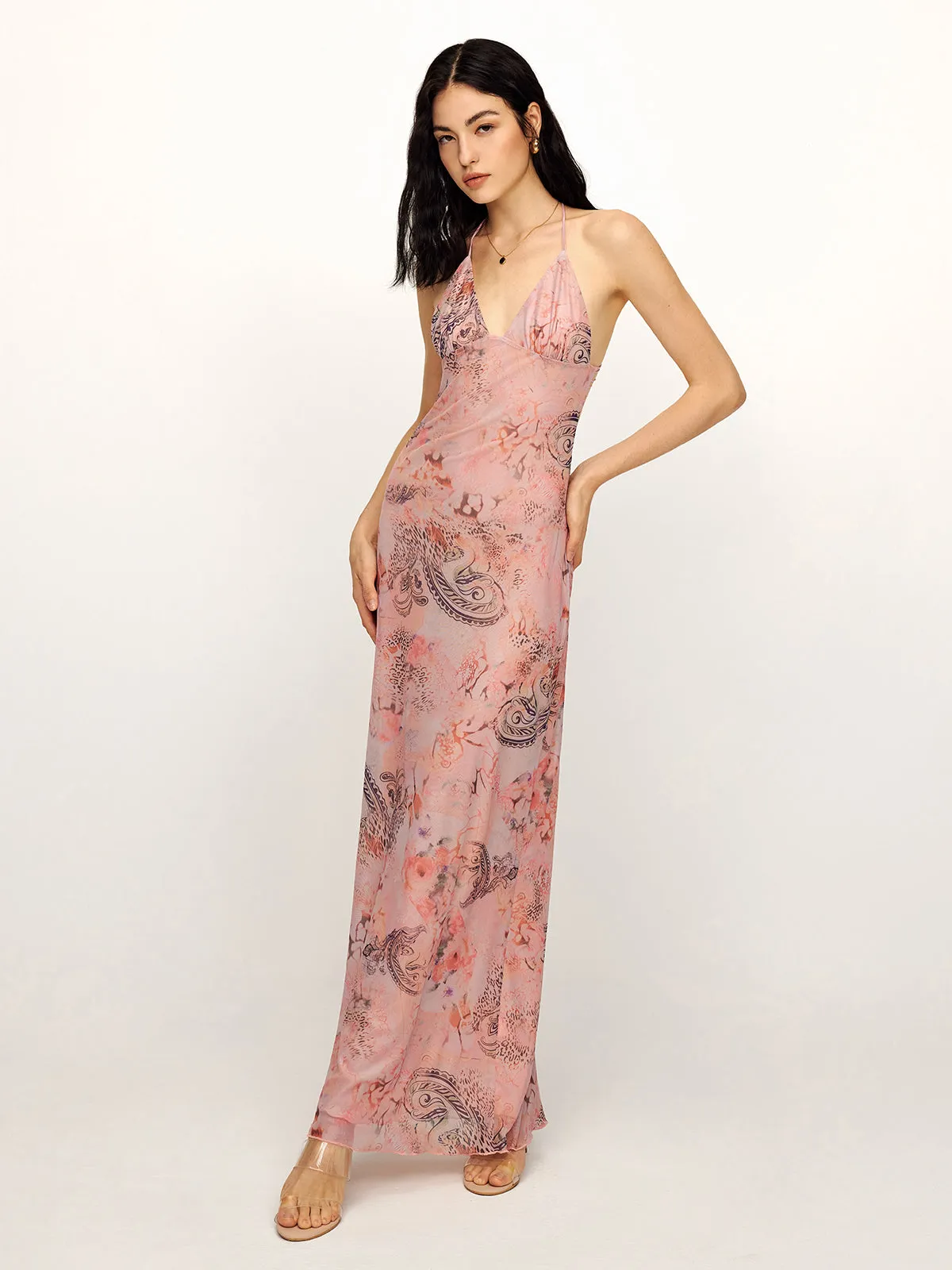 Elegant Backless Mesh Cami Dress sold by COMMENSE product image thumbnail 3