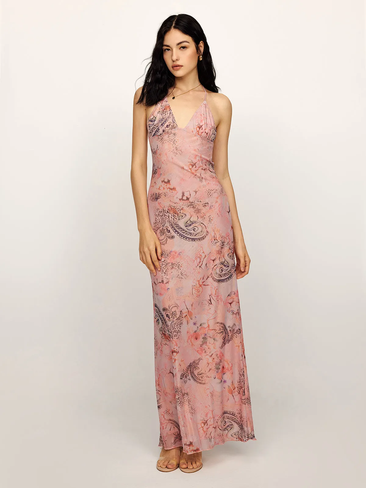 Elegant Backless Mesh Cami Dress sold by COMMENSE product image thumbnail 4