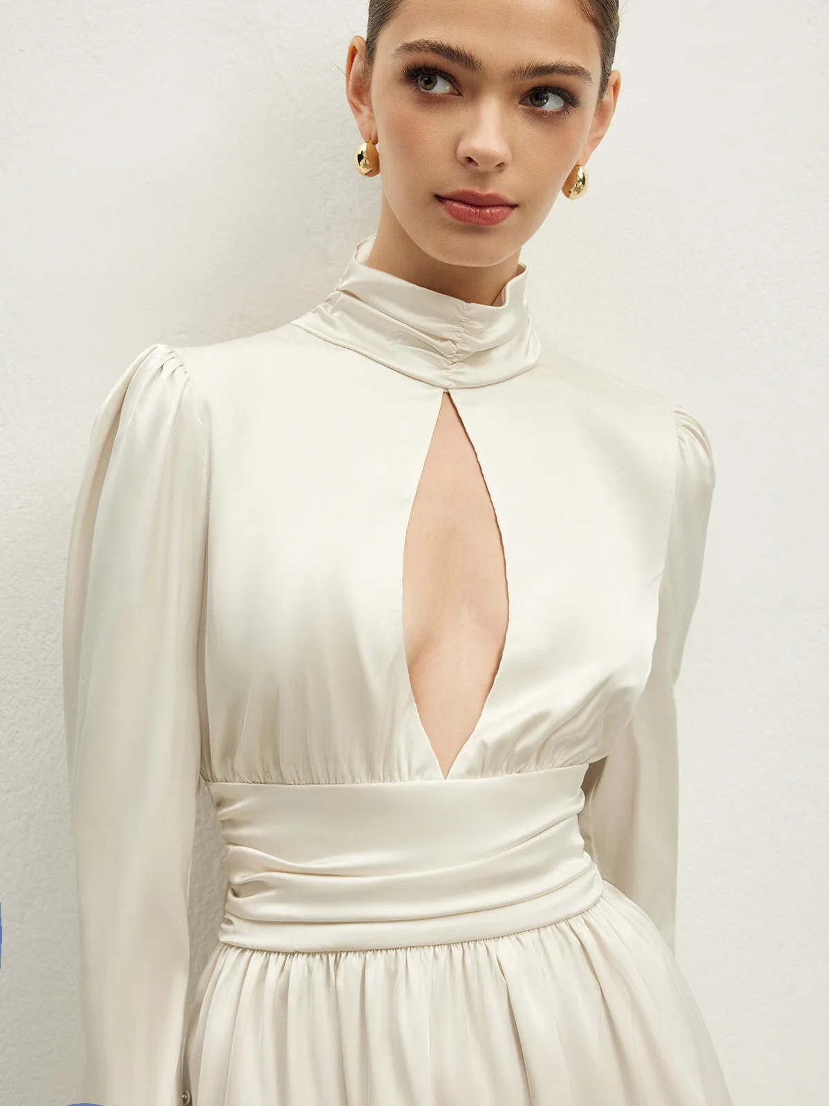 Bow Knotted Backless Cutout Dress sold by COMMENSE product image thumbnail 4