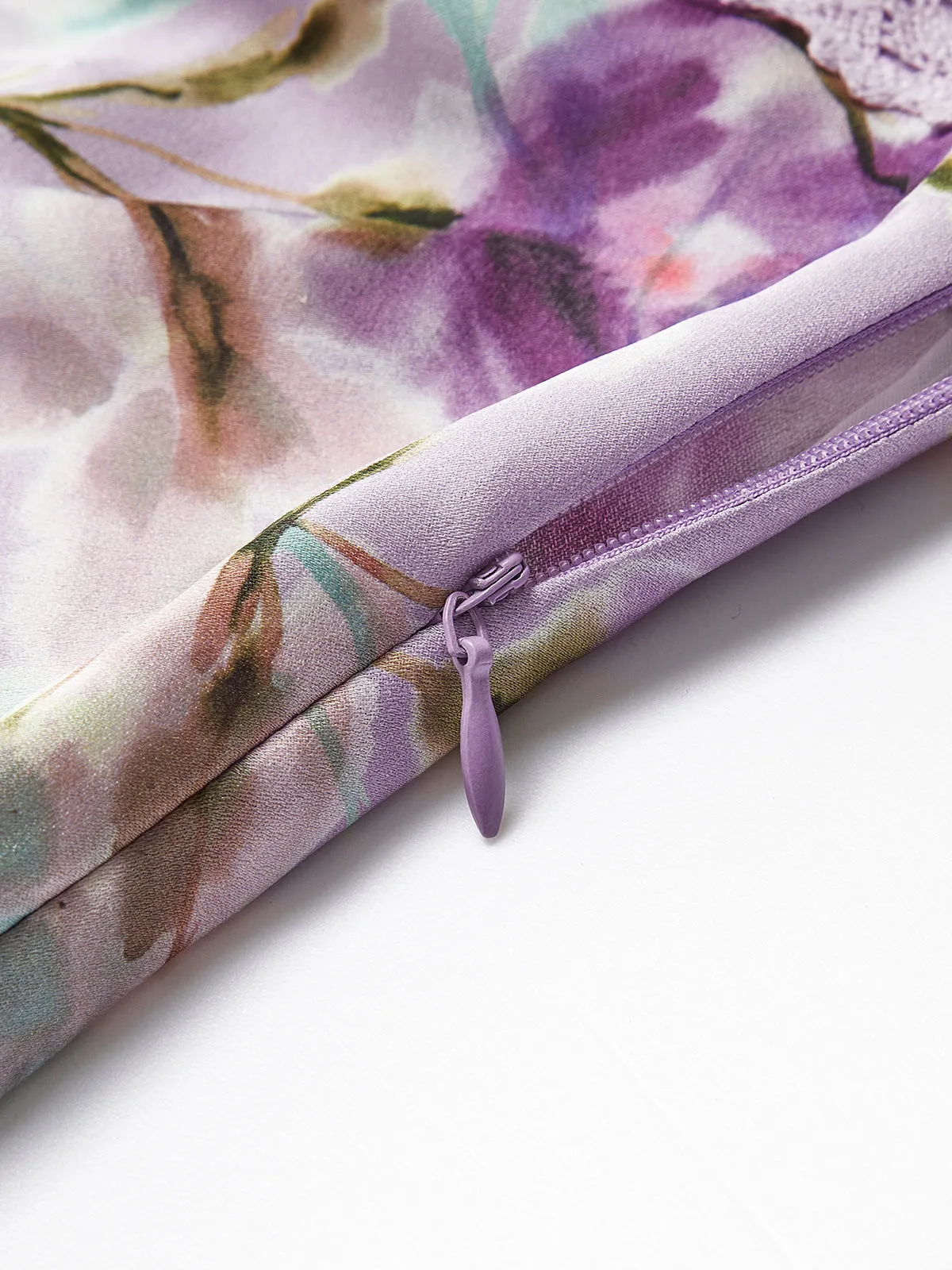 Floral Printed Tie Front Cami Dress sold by COMMENSE product image thumbnail 3