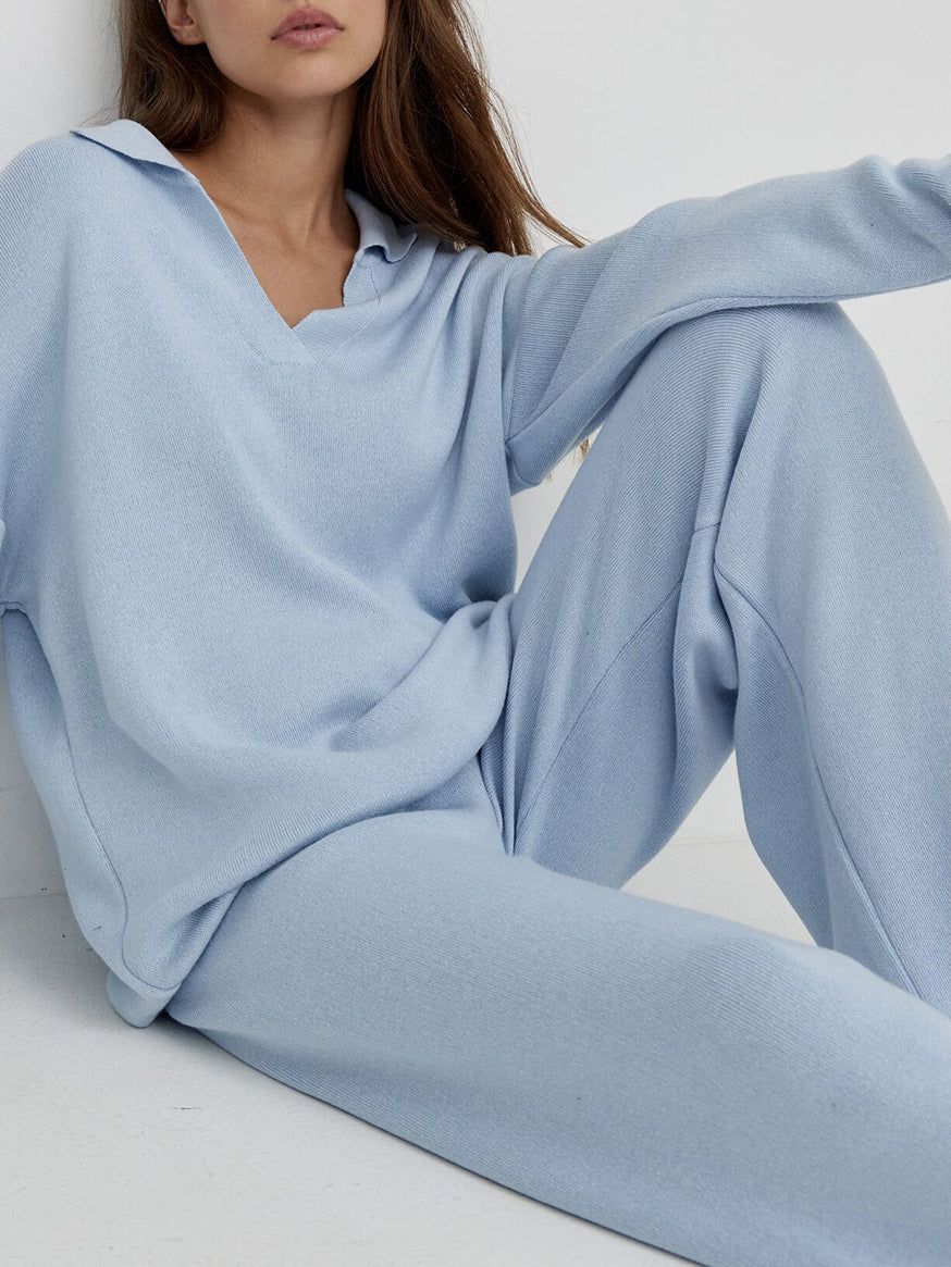 Cloudless Sky Two Piece Knit Pants Set sold by COMMENSE product image thumbnail 4