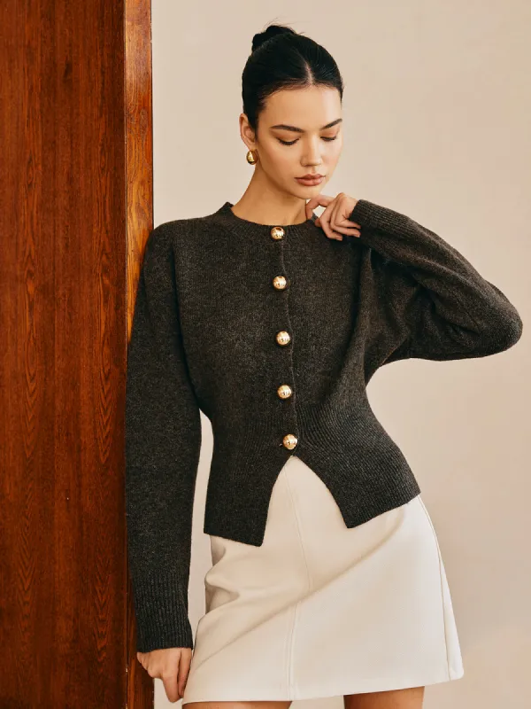 Button Down Split Sweater sold by COMMENSE