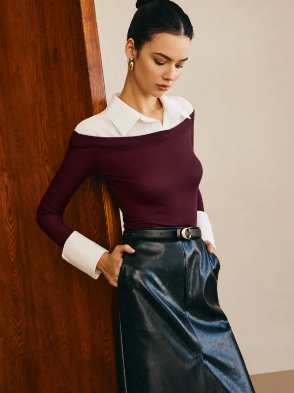 Panel Jersey Slim Top sold by COMMENSE