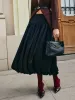 Bud Waist Pleated Satin Skirt sold by COMMENSE