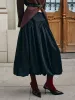 Bud Waist Pleated Satin Skirt sold by COMMENSE