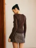 Asymmetrical Pleated Slim Sweater sold by COMMENSE
