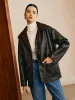 Double-Sided Faux Leather Fleece Jacket sold by COMMENSE
