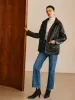 Double-Sided Faux Leather Fleece Jacket sold by COMMENSE