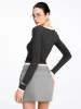 Plain A-Line Mini Skirt sold by COMMENSE