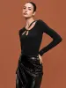 Cutout Skinny Bodysuit sold by COMMENSE