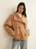 Large Collar Tweed Coat sold by COMMENSE