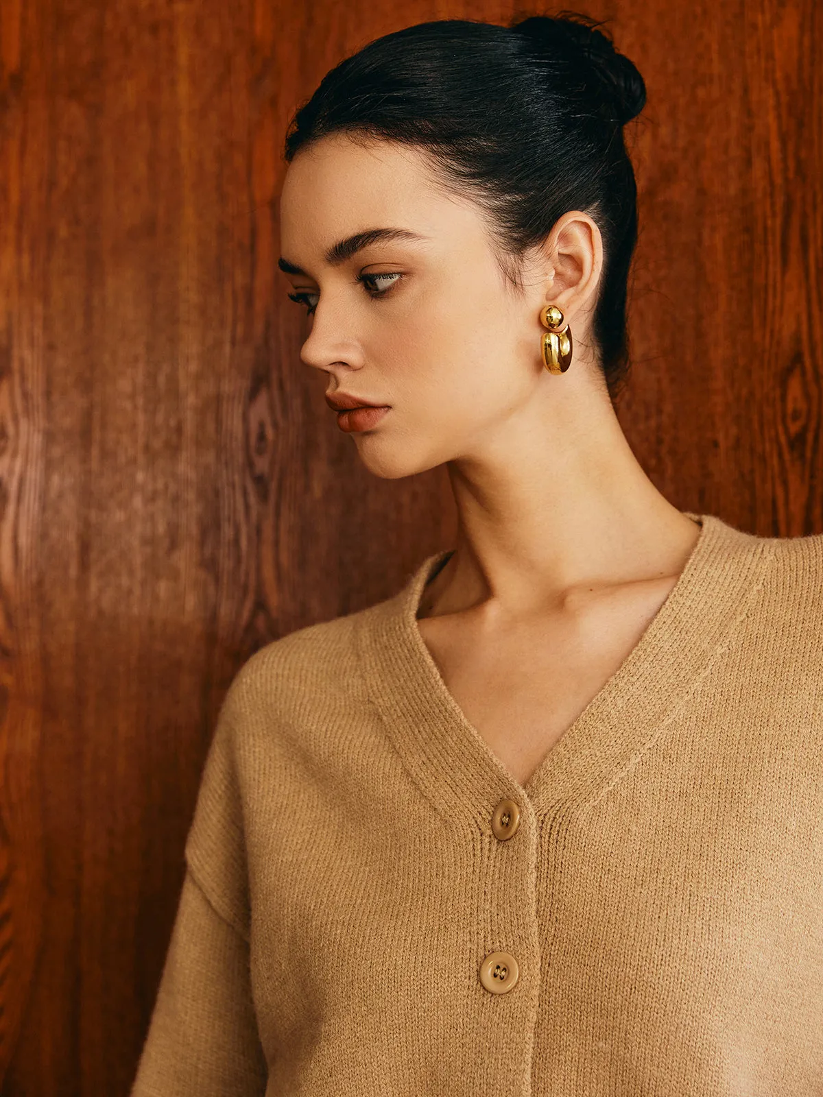 V-Neck Bow-Pattern Cardigan sold by COMMENSE product image thumbnail 5