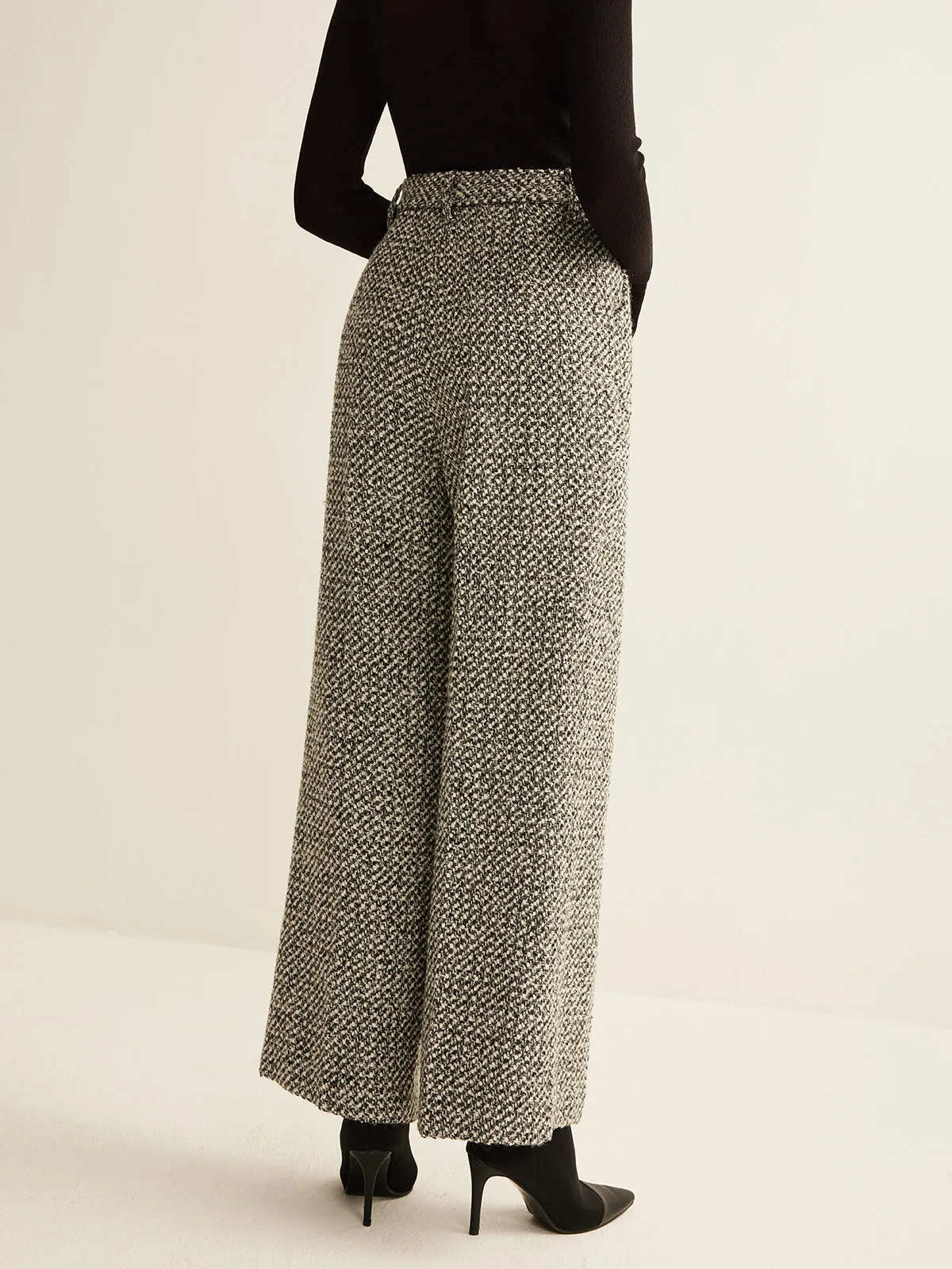 Wool-Blend Tweed Pants sold by COMMENSE product image thumbnail 4